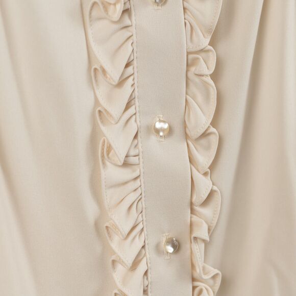 Vintage 70s Mardi Modes ruffle button down blouse size 12 - Picture 4 of 6